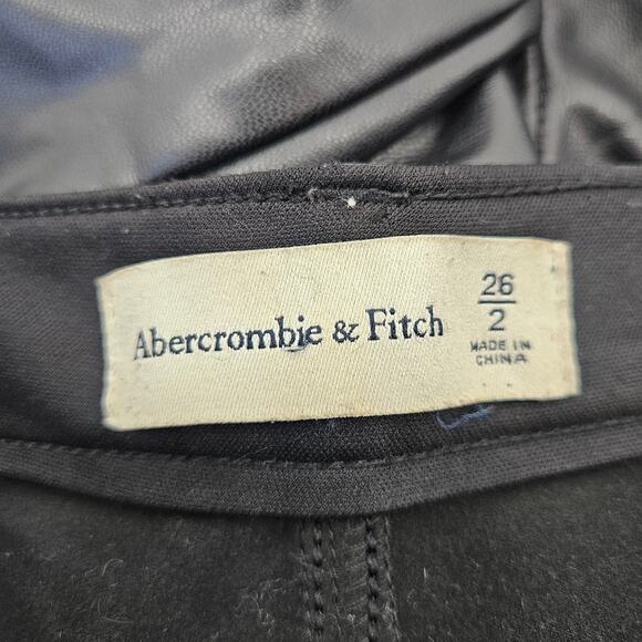 Abercrombie & Fitch Criss-Cross Waist Vegan Leather 90s Straight Leg 26/2 - Picture 8 of 9
